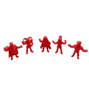 Set Of 5 Hot Pink Mini DC Comics Superhero Figures